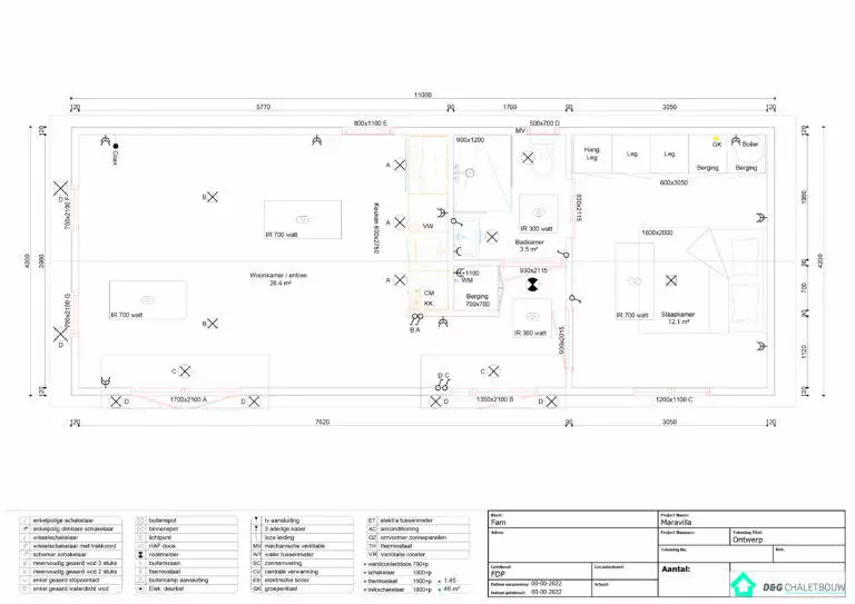 maravilla maatwerkchalet plattegrond